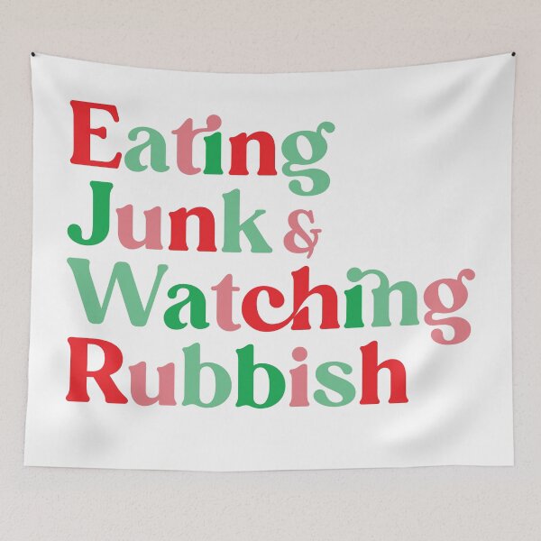 Item preview, Eating Junk and Watching Rubbish Home Alone Xmas designed and sold by MarkFiveDesign.