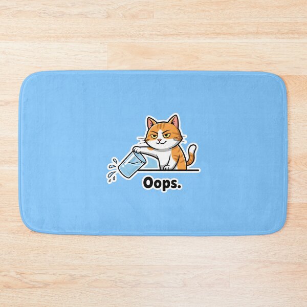 Item preview, Cheeky Cat Oops - Knocked-Over Glass | Funny Cat Statement designed and sold by Fuechse.
