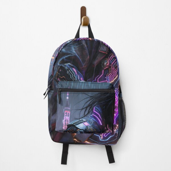 Item preview, Cyberpunk Anatolian Rock Musician - Neon Saz Edition designed and sold by etuvibes.