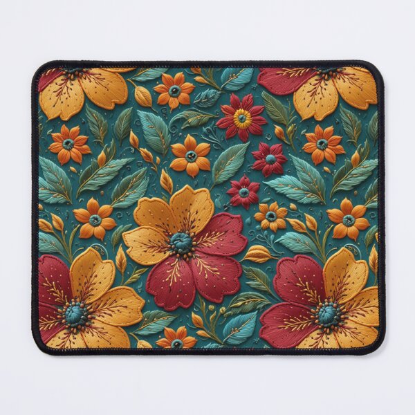 Item preview, Stitched Blooms Folk Embroidery Floral Art designed and sold by Inkworksbyshery.