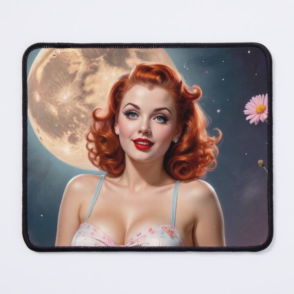 Item preview, 1950s Daisy Moon Pin-Up Girl | Retro Celestial Art designed and sold by MissSaylor.