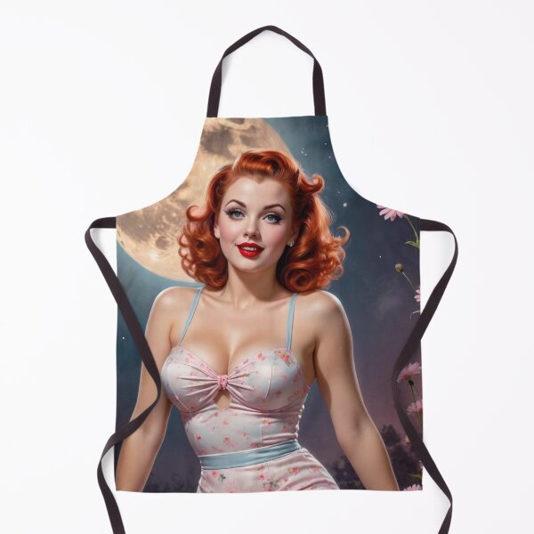 Item preview, 1950s Daisy Moon Pin-Up Girl | Retro Celestial Art designed and sold by MissSaylor.