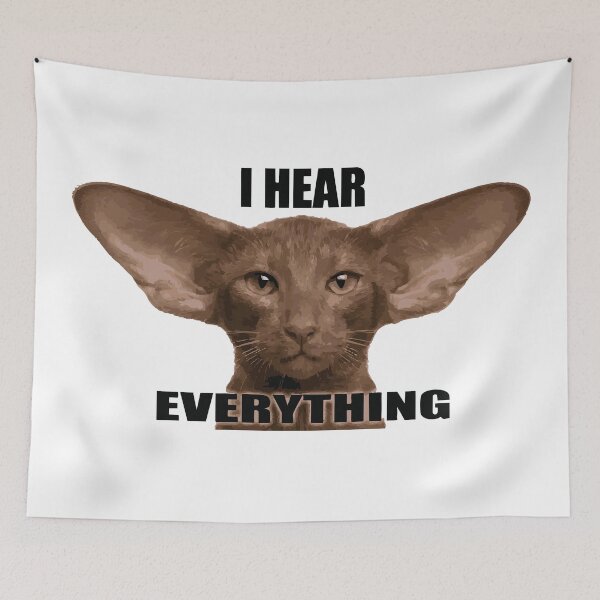 Item preview, I Hear The Fridge Opening Big Ears Cat designed and sold by Petzzz.
