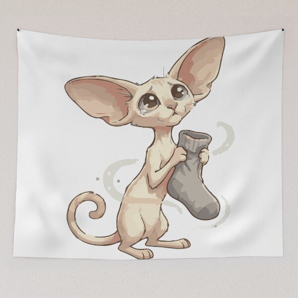 Item preview, Free The House Elf Cat With Sock designed and sold by Petzzz.