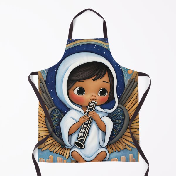 Item preview, Angel with wings wearing a hoodie Playing a Flute designed and sold by Colin Bentham.
