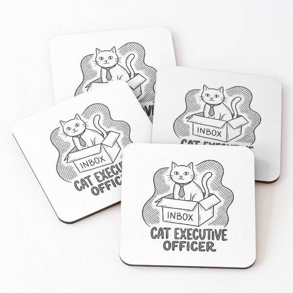 Item preview, Cat Executive Officer CEO Funny Office Humor Pun designed and sold by Fenay Designs.
