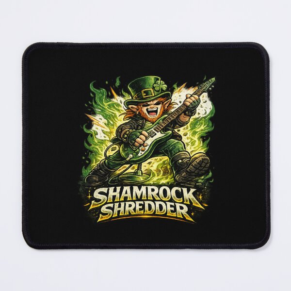 Item preview, Shamrock Shredder – St. Patrick's Day Metal Leprechaun Pun designed and sold by PunchDrop.