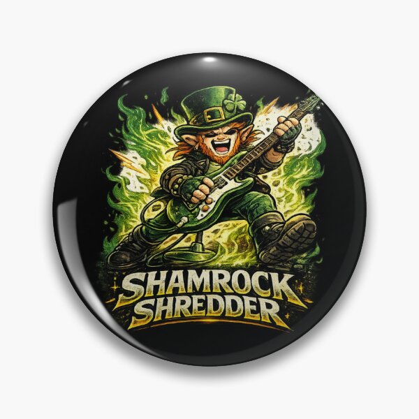 Item preview, Shamrock Shredder – St. Patrick's Day Metal Leprechaun Pun designed and sold by PunchDrop.