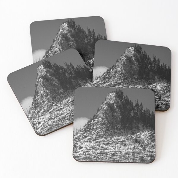 Item preview, Winter Mountain Cliff in Black and White designed and sold by alicjamiekina.