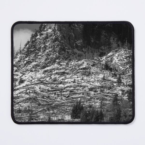 Item preview, Winter Mountain Cliff in Black and White designed and sold by alicjamiekina.
