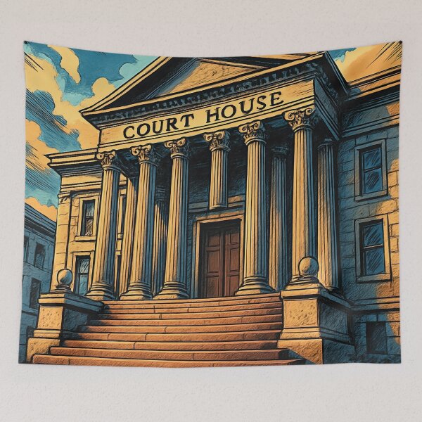 Item preview, Courthouse | Comics stylCartoone -  designed and sold by ComicsFactory.