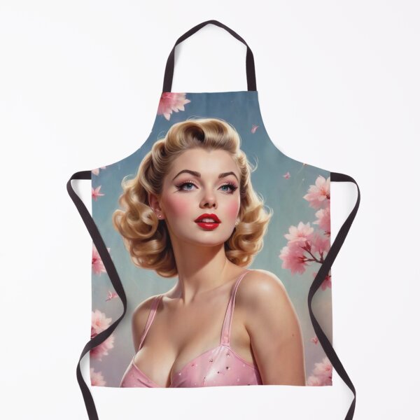 Item preview, Vintage 1950s Pin-Up Girl | Victory Rolls & Cherry Blossom Petals designed and sold by MissSaylor.