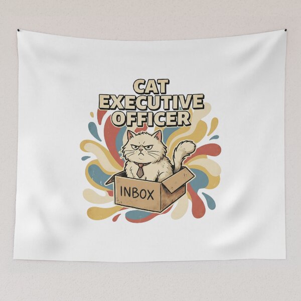 Item preview, Cat Executive Officer Funny Bossy Cat CEO Pun designed and sold by Fenay Designs.