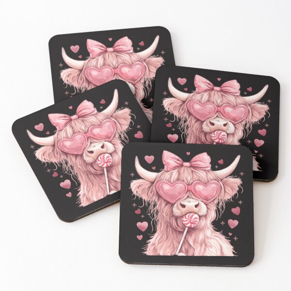 Item preview, Highland Cow, Valentine Coquette, Valentine's Day, Retro Valentine, Valentine Heart designed and sold by DesignDenDo ⭐⭐⭐⭐⭐.