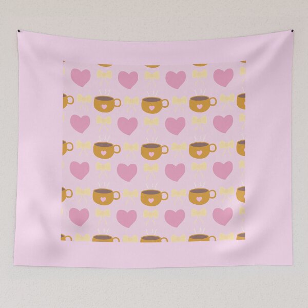 Item preview, Cute Coffee and Heart Seamless Pattern. designed and sold by Teenidesign .