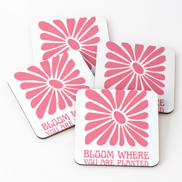 Item preview, Bloom Where You Are Planted – Pink Floral Motivation Art designed and sold by andry01.
