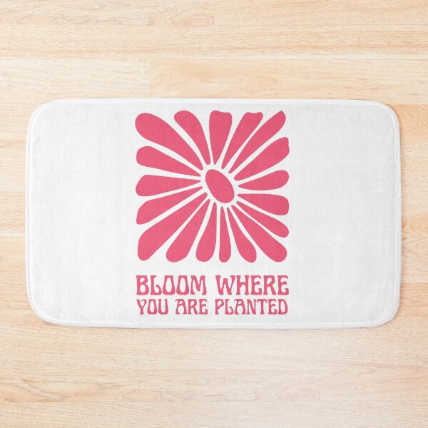 Item preview, Bloom Where You Are Planted – Pink Floral Motivation Art designed and sold by andry01.