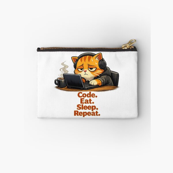 Item preview, Software Developer Cat – Code Eat Sleep Repeat designed and sold by yaalow.