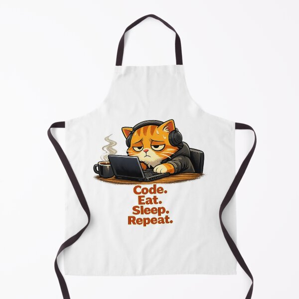 Item preview, Software Developer Cat – Code Eat Sleep Repeat designed and sold by yaalow.