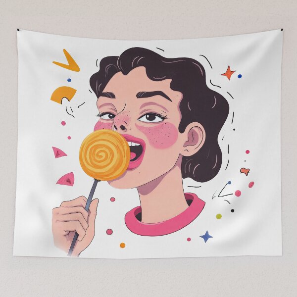 Item preview, Lollipop Pop: Sweet Style Meets Cosmic Whimsy designed and sold by ForeverPrintsOK.