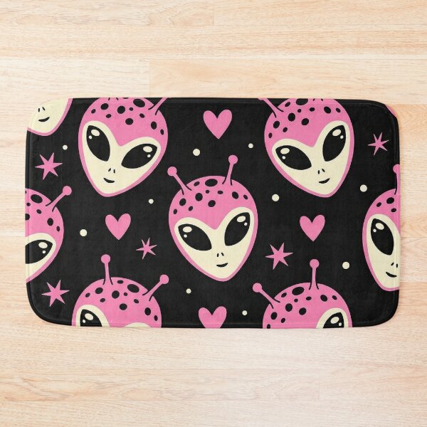 Item preview, Cute Pink Alien Heads and Hearts Pattern designed and sold by zzz888.