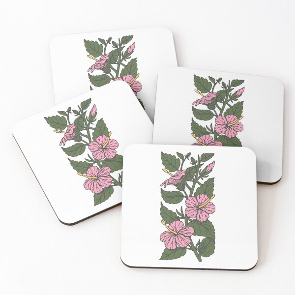 Item preview, Pink Hibiscus Floral Illustration – Vintage Botanical Art designed and sold by andry01.