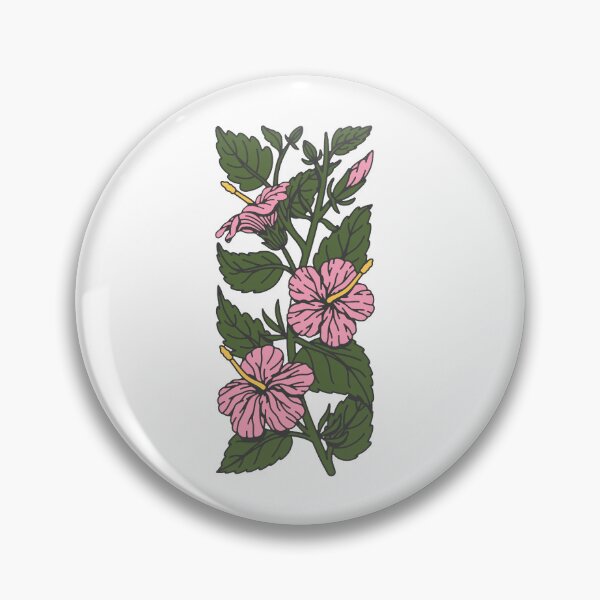 Item preview, Pink Hibiscus Floral Illustration – Vintage Botanical Art designed and sold by andry01.