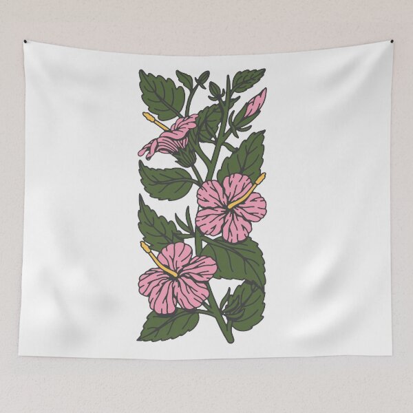 Item preview, Pink Hibiscus Floral Illustration – Vintage Botanical Art designed and sold by andry01.