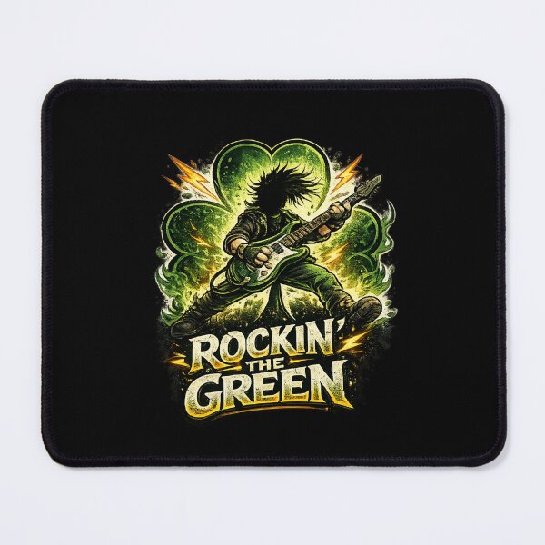Item preview, Rockin' the Green – St. Patrick's Day Punk Shred Pun designed and sold by PunchDrop.
