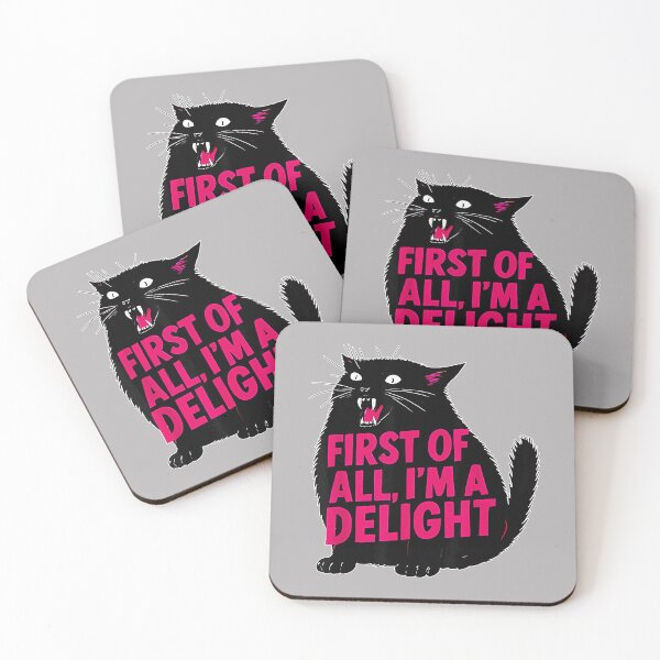 Item preview, First of All I'm a Delight Roaring Black cat Lover Funny designed and sold by GreggRoss.