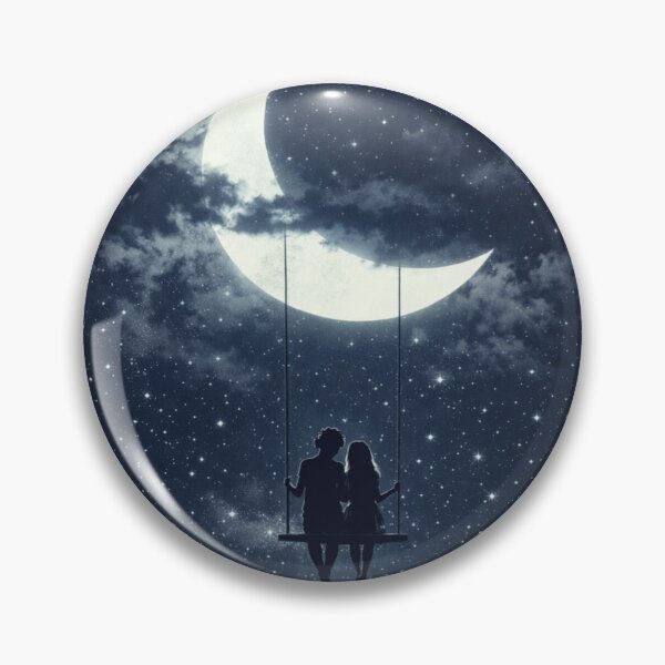 Item preview, Moonlight Lovers Under Starry Sky designed and sold by THE JIZU SHOP.