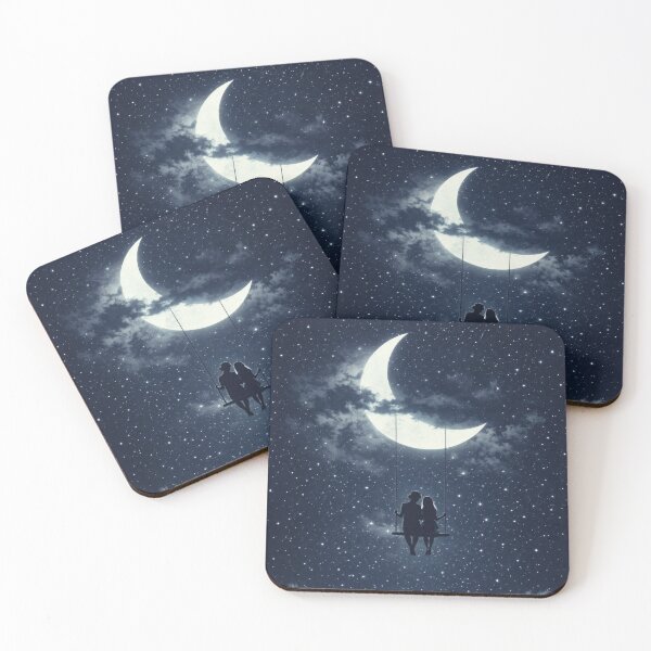 Item preview, Moonlight Lovers Under Starry Sky designed and sold by THE JIZU SHOP.