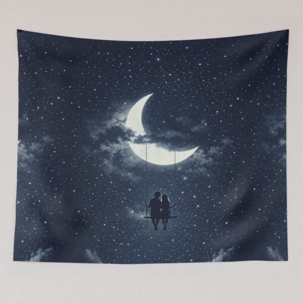 Item preview, Moonlight Lovers Under Starry Sky designed and sold by THE JIZU SHOP.