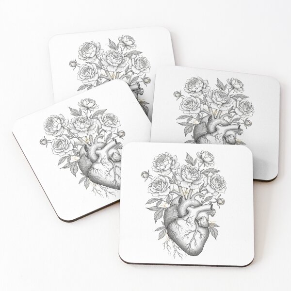 Item preview, Anatomical Heart Floral Bloom - Vintage Botanical Growth designed and sold by Maclaw200d.