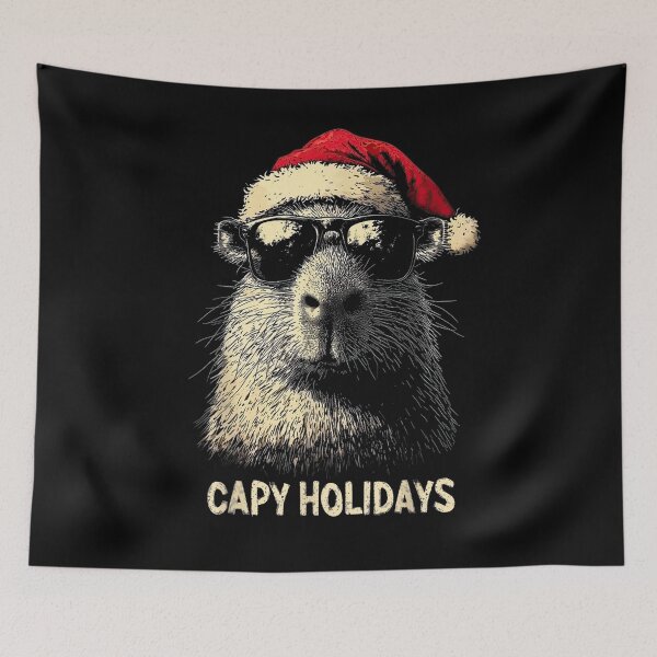 Item preview, Funny Christmas Capy Holidays Kids Teens Boys Xmas Capybara Art for Men Women Kids , Capybara Gift Lover  designed and sold by DZIRI NAJAT.
