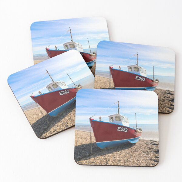 Item preview, Traditional Fishing Boat on Beer Beach, East Devon - Jurassic Coast Art designed and sold by leonwoods.