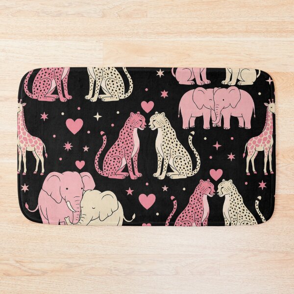 Item preview, Cute Pink Safari Animals Love Pattern designed and sold by zzz888.