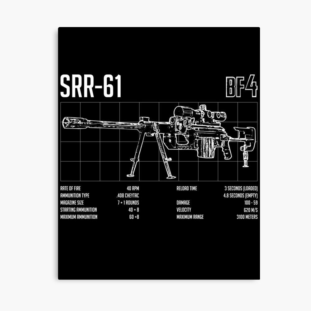 Lamina Rigida Bf4 Battlefield 4 Srr 61 De Lojafps Redbubble