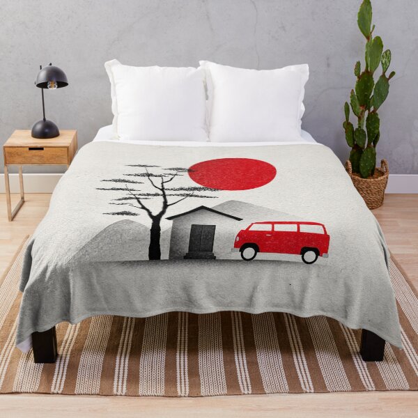 Item preview, Rising Sun House With Red Van designed and sold by bubblegoth.