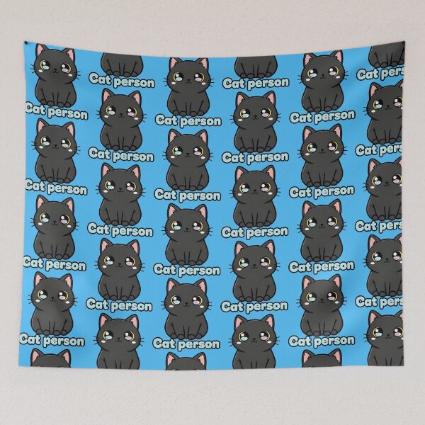 Artikelvorschau, Kawaii Cat Person - Süße schwarze Katze | Katzenmensch Statement entworfen und verkauft von Fuechse.