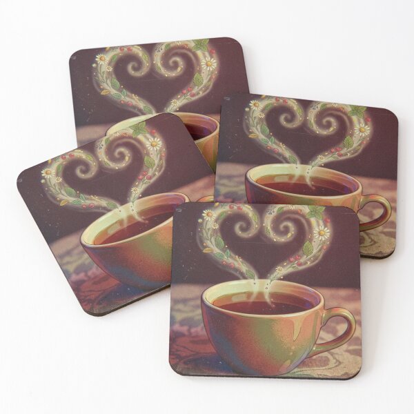 Item preview, Herbal Heart Ritual - Vintage Botanical Tea Self-Care Illustration designed and sold by HappySproutArt.