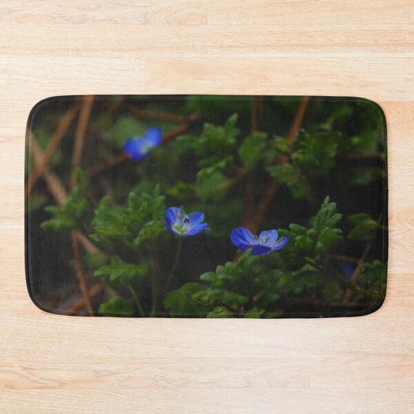 Item preview, Deep Forest Floor - Blue Wildflowers in Pine Needles designed and sold by vikko-art.