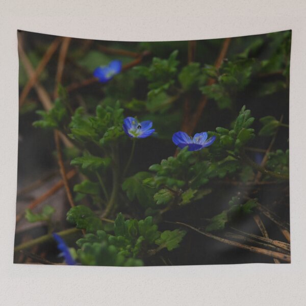 Item preview, Deep Forest Floor - Blue Wildflowers in Pine Needles designed and sold by vikko-art.