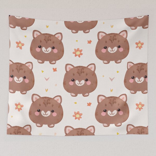 Item preview, Cute Brown Bear Seamless Pattern designed and sold by SassyArtistry.