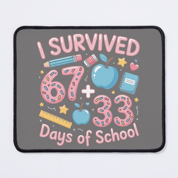 Item preview, I Survived 67 Plus 33 Days of School for Kids Funny 6 7 Meme  designed and sold by KristineLi.