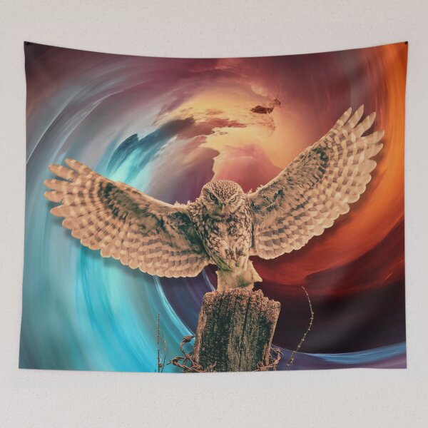 Item preview, Mighty Owl Escapes The Whirling Vortex designed and sold by DigitalShoppeIL.
