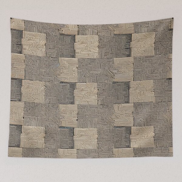 Item preview, Beige Woven Square Texture Pattern designed and sold by SassyArtistry.