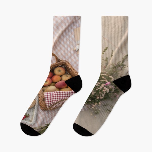 Item preview, Cottagecore Picnic Flatlay designed and sold by Bionson Art.