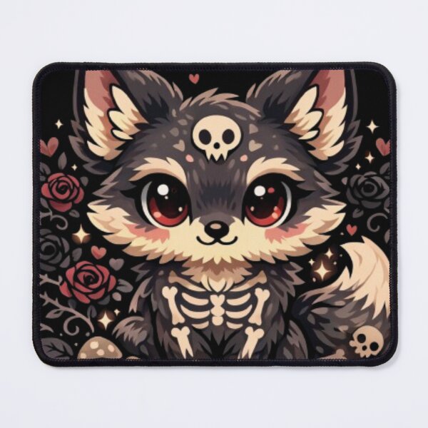 Item preview, Cute Gothic Fox – Kawaii Dark Fantasy Art designed and sold by CutePearlStudio.