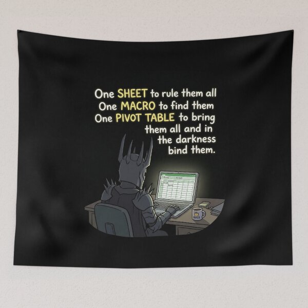 Item preview, One Sheet To Rule Them All Funny Spreadsheet Office Humor designed and sold by Fenay Designs.